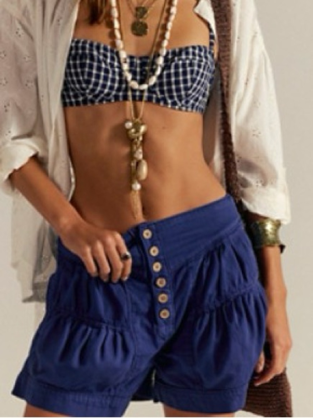 NWOT We The Free Fleur Shorts in True Blue